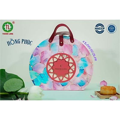 Hộp Bánh Trung Thu 4 bánh 1 trứng 150g Hồng Phúc - Thành Long (600g) - VIỆT NAM
