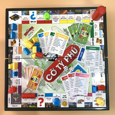 Bộ Chơi Cờ Tỷ Phú Monopoly Phiên Bản Việt Nam Tặng Thêm 2 Xí Ngầu Siêu To