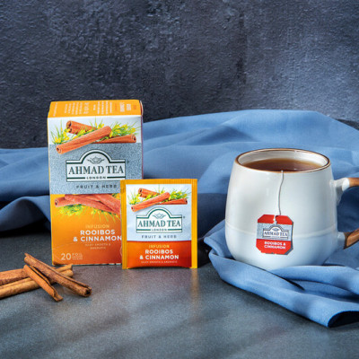 [Nhập khẩu độc quyền] TRÀ AHMAD ANH QUỐC -  ROOIBOS & QUẾ (30g) - Hồng trà Nam Phi & Quế tốt cho sức khỏe