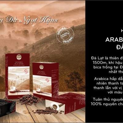 Cà phê Arabica & Robustar Cầu Đất, Đà Lạt- 100% cà phê nguyên chất dạng rang xay 500 g