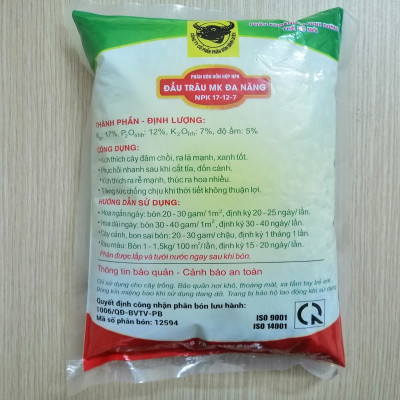 Phân đầu trâu đa năng NPK 17-12-7 đa năng chuyên hoa - cây cảnh giúp chồi khỏe - hoa nhiều phù hợp mọi giai đoạn cây trồng