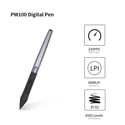 Bút kỹ thuật số Huion PW100 không dùng pin với 2 nút có thể lập trình cho máy tính bảng đồ họa Huion H1060P H610PRO V2