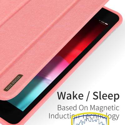 Bao da cho iPad Mini 4, Mini 5 hiệu Dux Ducis Domo có khe để bút, bảo vệ camera, chống sốc, cao cấp - Hàng nhập khẩu.