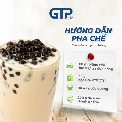 Bột kem béo pha trà sữa V73 (1KG) - Độ béo vừa phải, thích hợp nhiều gu thưởng thức trà sữa - SP Chính Hãng (Bột kem béo hiệu V73 (1kg/bao))
