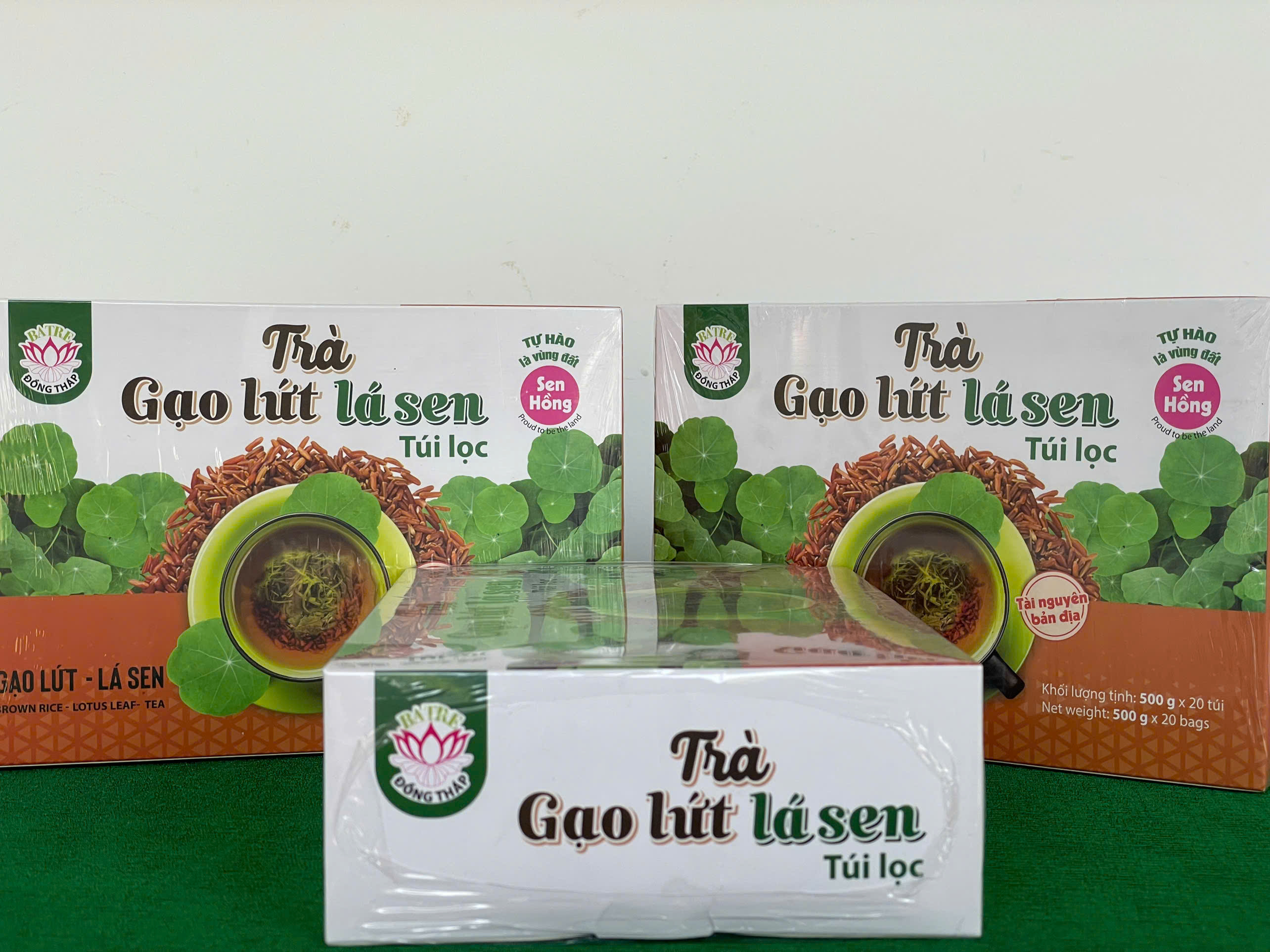 Giới thiệu trà gạo lứt lá sen