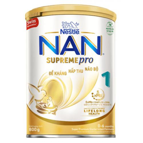 Sữa NAN SUPREME PRO Số 1 Lon 800g (0-6 tháng)